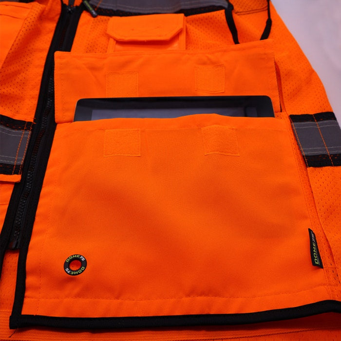 DOME75® OV6100 Hi-Vis ANSI Class 2 Heavy Duty Utility Vest with ProPocket™ - OV6124