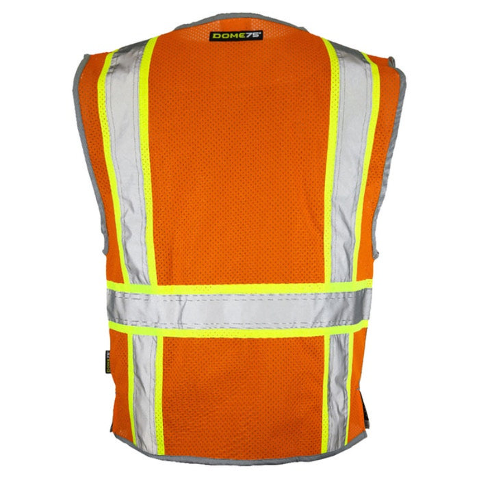 DOME75® DYNAMIC SERIES ANSI Class 2 Black Bottom Hi-Vis Mesh Safety Vest- DV2125