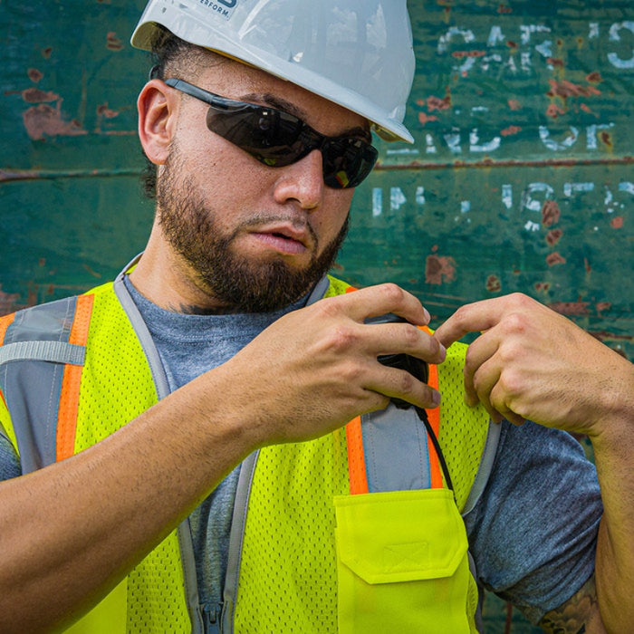 DOME75® DYNAMIC SERIES ANSI Class 2 Black Bottom Hi-Vis Mesh Safety Vest- DV2125