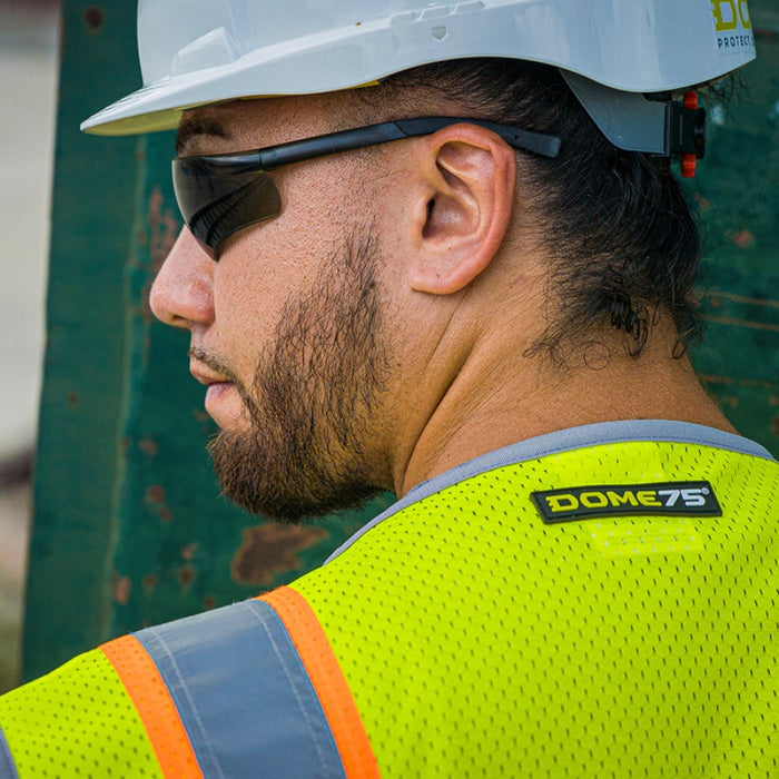 DOME75® DYNAMIC SERIES ANSI Class 2 Black Bottom Hi-Vis Mesh Safety Vest- DV2125