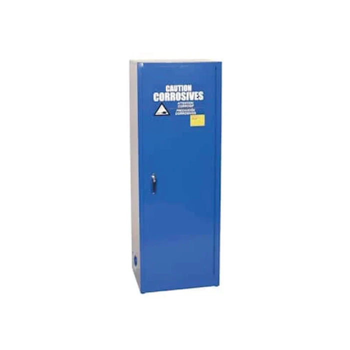 Safety Storage Cabinet 24 Gallon - Acid & Corrosive - 1 Self Closing Door - 3 Shelves - Blue