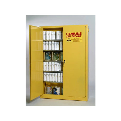 60-gallon-yellow-paint-ink-storage-safety-cabinet-with-2-manual-closing-doors-and-5-shelves