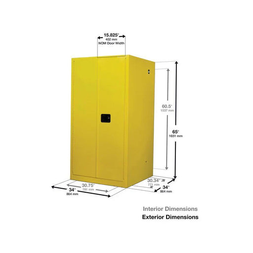 60-gallon-flammable-storage-safety-cabinet-1-self-closing-door-2-shelves