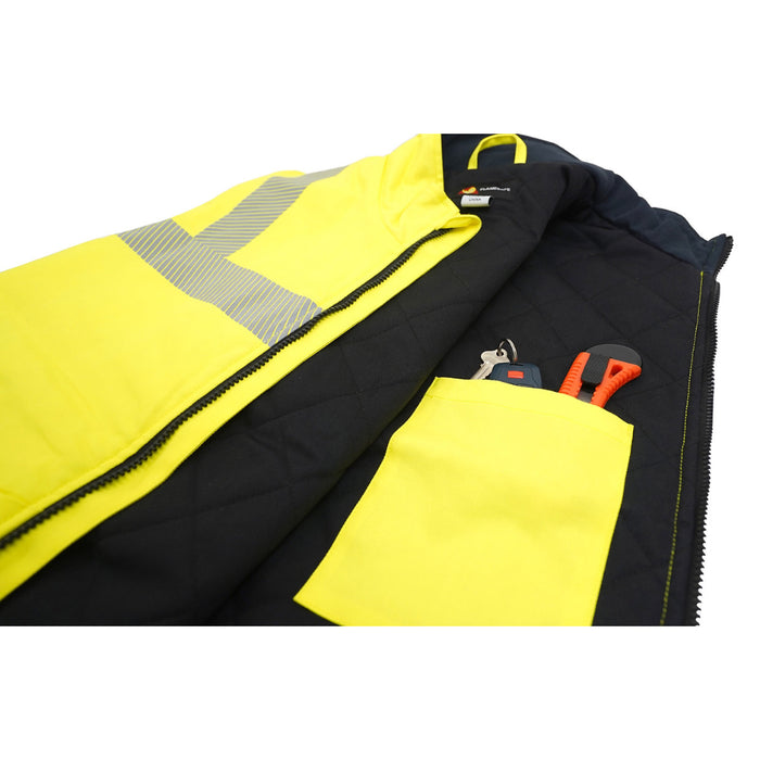 Flamesafe Workwear Fire Resistant Hi Vis FR Winter Safety Vest Class 2
