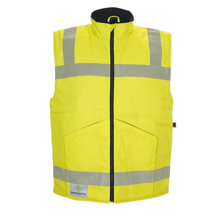 Flamesafe Workwear Fire Resistant Hi Vis FR Winter Safety Vest Class 2