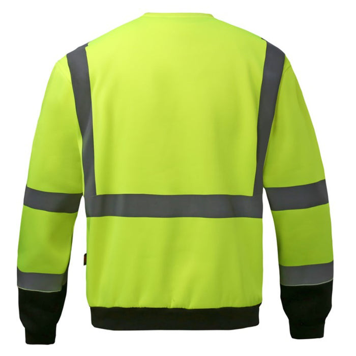 GSS Safety Crewneck Sweatshirt with Black ANSI Class 3 Type R - 7031