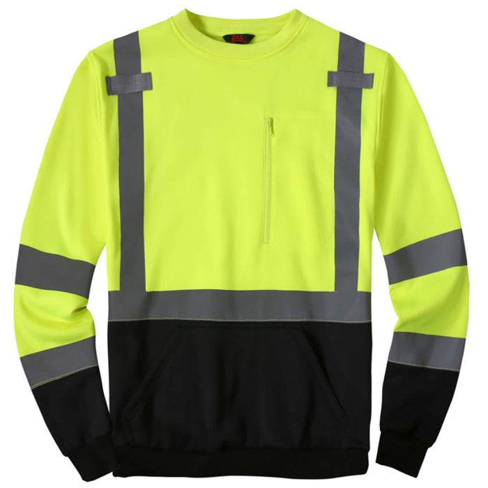 GSS Safety Crewneck Sweatshirt with Black ANSI Class 3 Type R - 7031