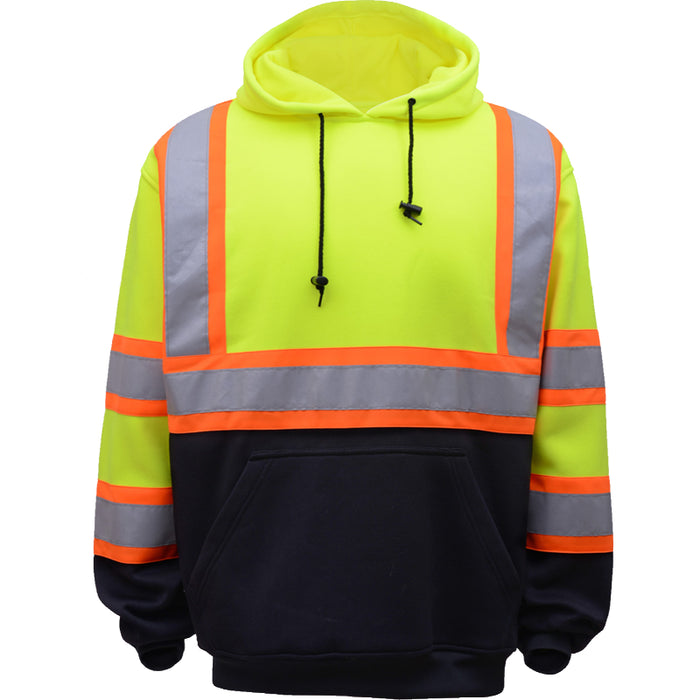 GSS Safety High Visibility Two Tone Pullover Sweatshirt Hoodie ANSI Class 3 Type R - 7005/7007