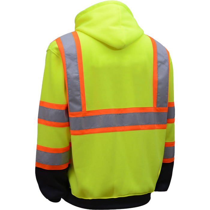 GSS Safety High Visibility Two Tone Pullover Sweatshirt Hoodie ANSI Class 3 Type R - 7005/7007