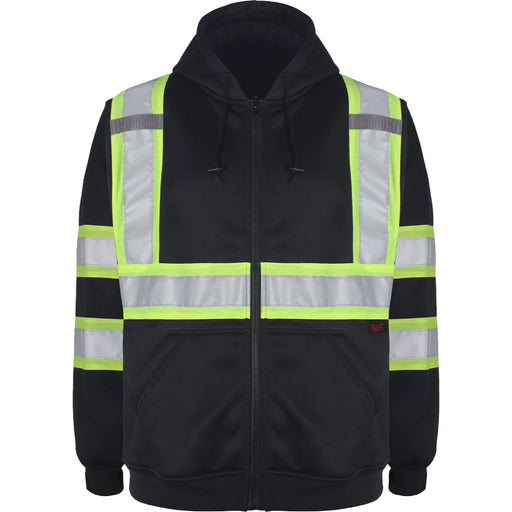 GSS Safety High Visibility Two Tone Zip Front ANSI Class 3 Type R Hooded Sweatshirt - 7009/7011