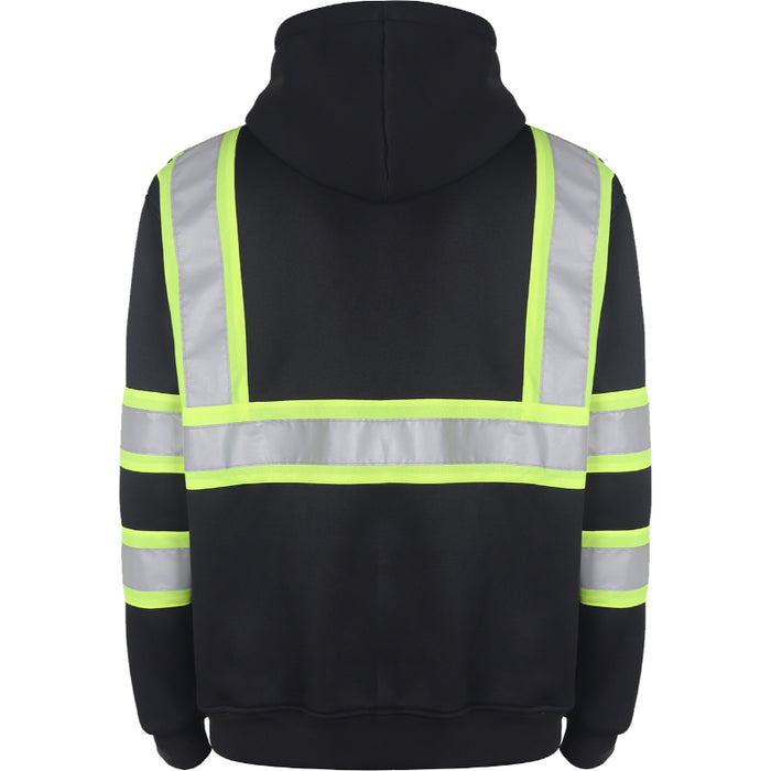 GSS Safety High Visibility Two Tone Zip Front ANSI Class 3 Type R Hooded Sweatshirt - 7009/7011