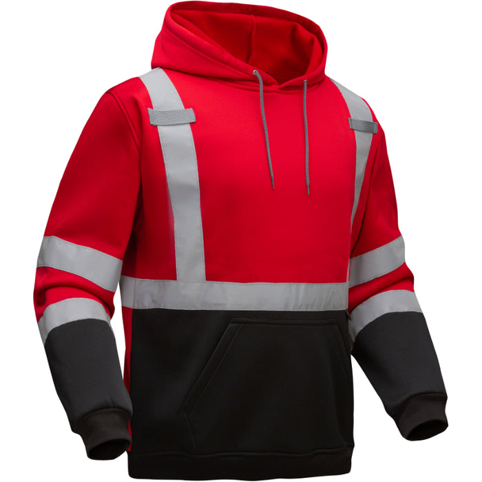 GSS Safety Non-ANSI Pullover Sweatshirt Hoodie with Reflective Tape