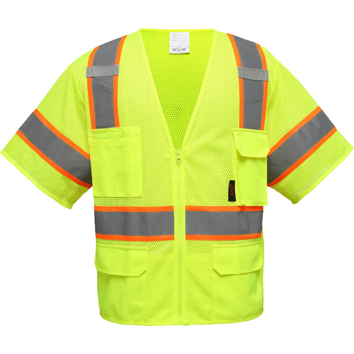 GSS Safety ANSI Class 3 Type R Premium Vest With 6 Pockets - 2503
