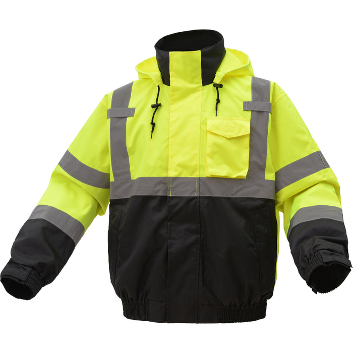 GSS Safety High Visibility 3-in-1 ANSI Class 3 Type R Waterproof Bomber Jacket - 8003/8004