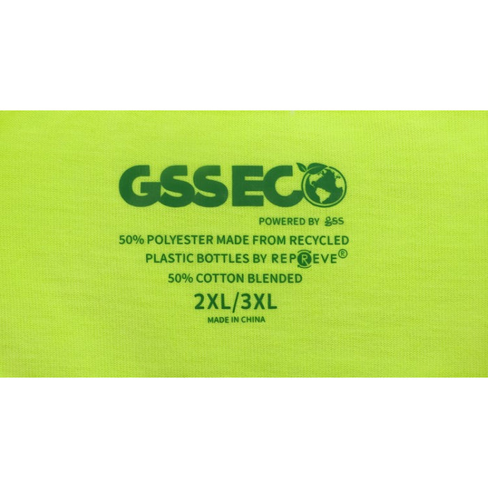 GSS Safety High Visibility ANSI Class 3 Cotton Blended Long Sleeve T-Shirt - 9521
