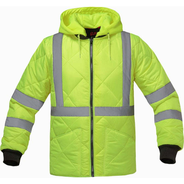 GSS Safety High Visibility Diamond Quilted ANSI Class 3 Type R Parka Jacket - 8031