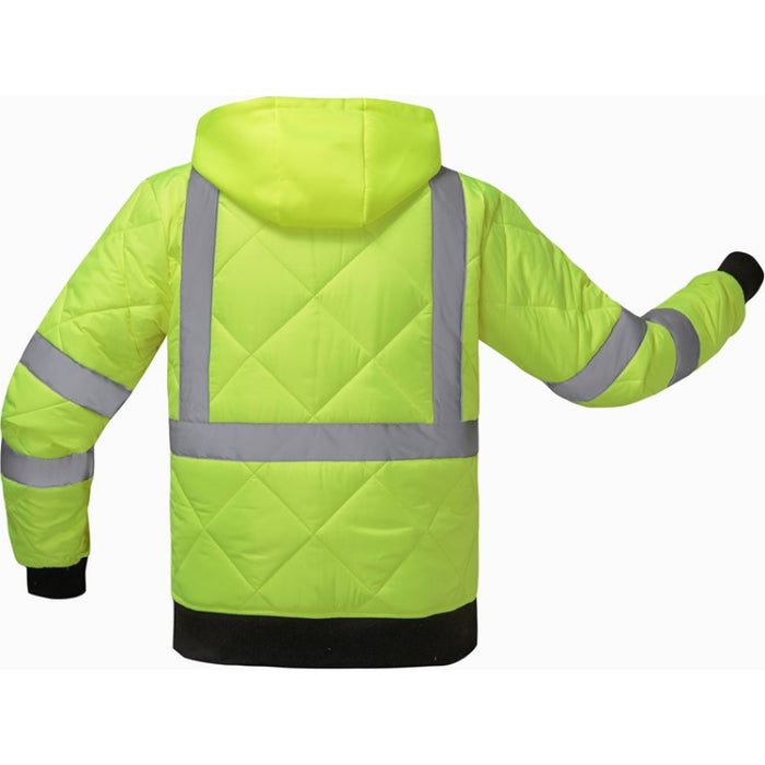GSS Safety High Visibility Diamond Quilted ANSI Class 3 Type R Parka Jacket - 8031