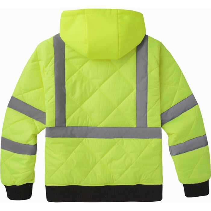 GSS Safety High Visibility Diamond Quilted ANSI Class 3 Type R Parka Jacket - 8031