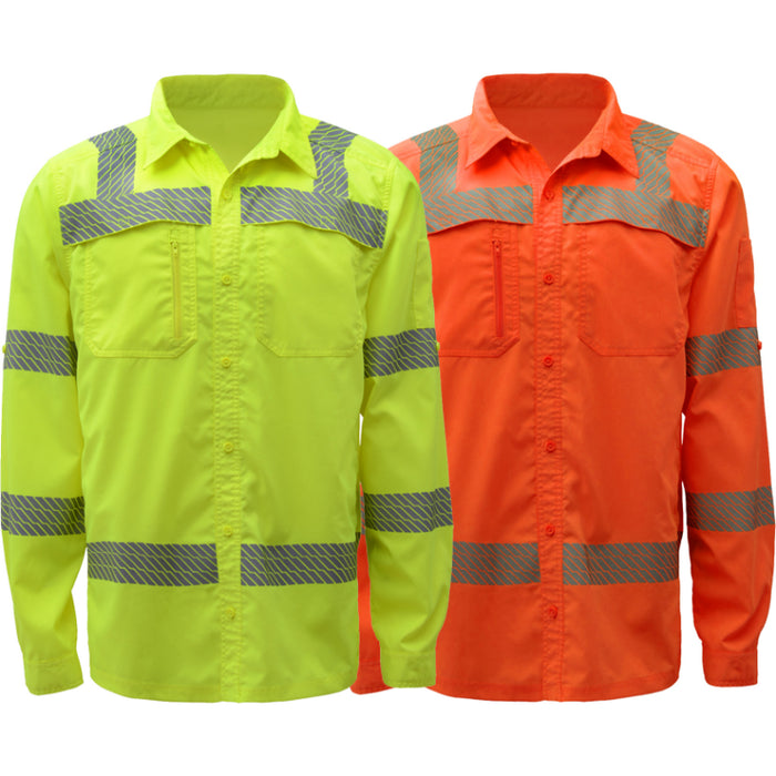 GSS Safety High Visibility Lightweight SPF 50+ ANSI Class 3 Shirt - 7505/7506
