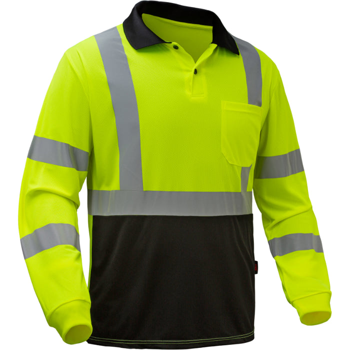 GSS Safety High Visibility Long Sleeve ANSI Class 3 Polo - 5507