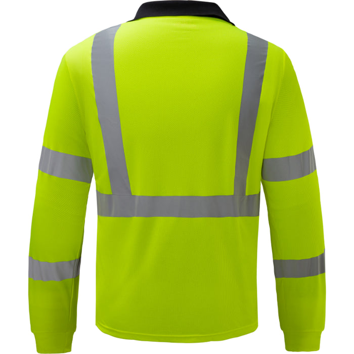 GSS Safety High Visibility Long Sleeve ANSI Class 3 Polo - 5507