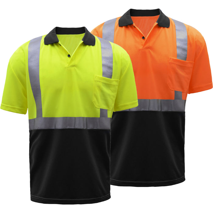 GSS Safety High Visibility Moisture Wicking ANSI Class 2 Polo Shirt - 5003/5004