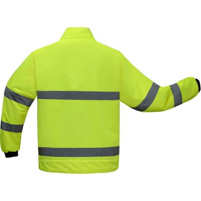 GSS Safety High Visibility Nylon Waterproof ANSI Class 3 Type R Parka Jacket - 8021