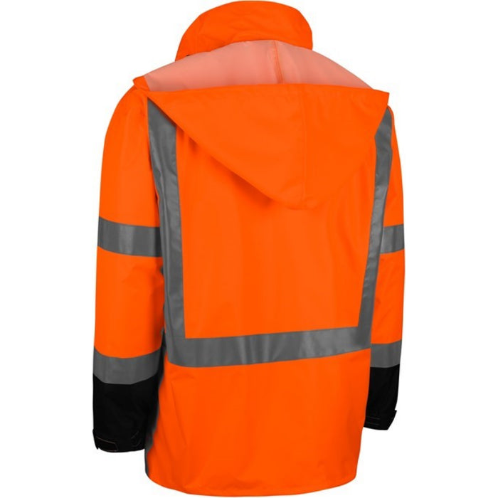 GSS Safety High Visibility Premium Hooded Rain Jacket ANSI Class 3 Type R - 6003/6004