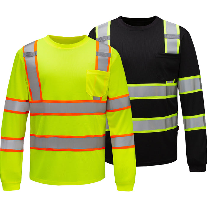 GSS Safety High Visibility Two Tone Long Sleeve T-Shirt - 5013/5015