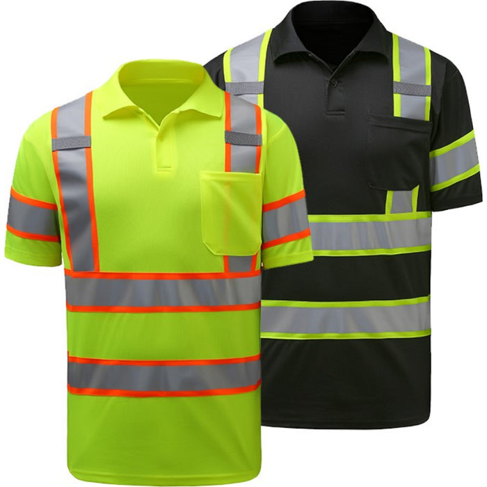 GSS Safety High Visibility Two Tone Short Sleeve Polo Shirt -5017/5019