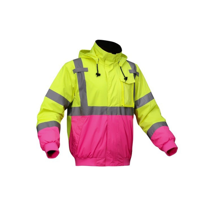 GSS Safety High Visibility Unisex Pink Bomber Jacket - 8018/8019