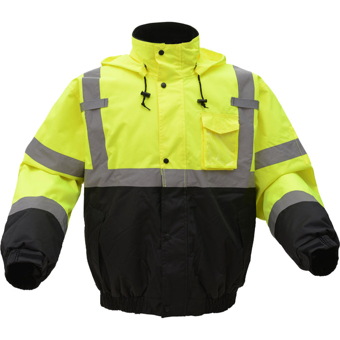 GSS Safety High Visibility Waterproof ANSI Class 3 Type R Bomber Jacket - 8001/8002