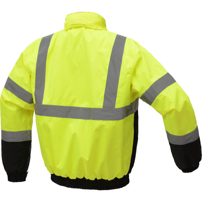 GSS Safety High Visibility Waterproof ANSI Class 3 Type R Bomber Jacket - 8001/8002