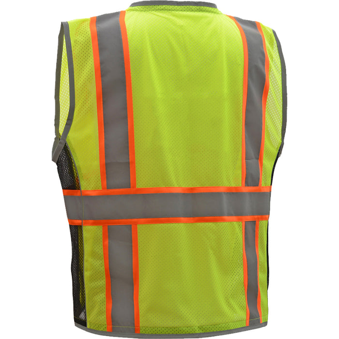 GSS Safety Hype Lite Safety ANSI Class 2 Type R Vest with Black Sides - 1703/1704