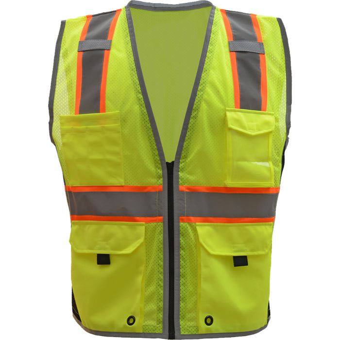 GSS Safety Hype Lite Safety ANSI Class 2 Type R Vest with Black Sides - 1703/1704