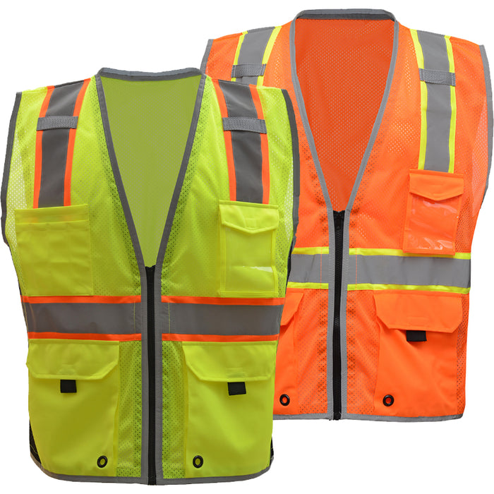 GSS Safety Hype Lite Safety ANSI Class 2 Type R Vest with Black Sides - 1703/1704