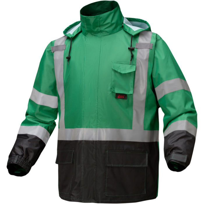 GSS Safety Multi Color Premium Hooded Rain Jacket - 6013/6014/6016