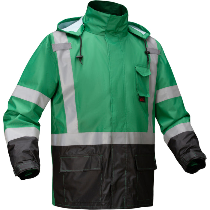GSS Safety Multi Color Premium Hooded Rain Jacket - 6013/6014/6016