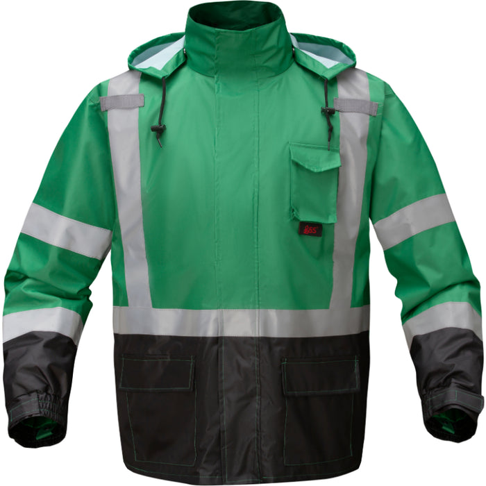 GSS Safety Multi Color Premium Hooded Rain Jacket - 6013/6014/6016