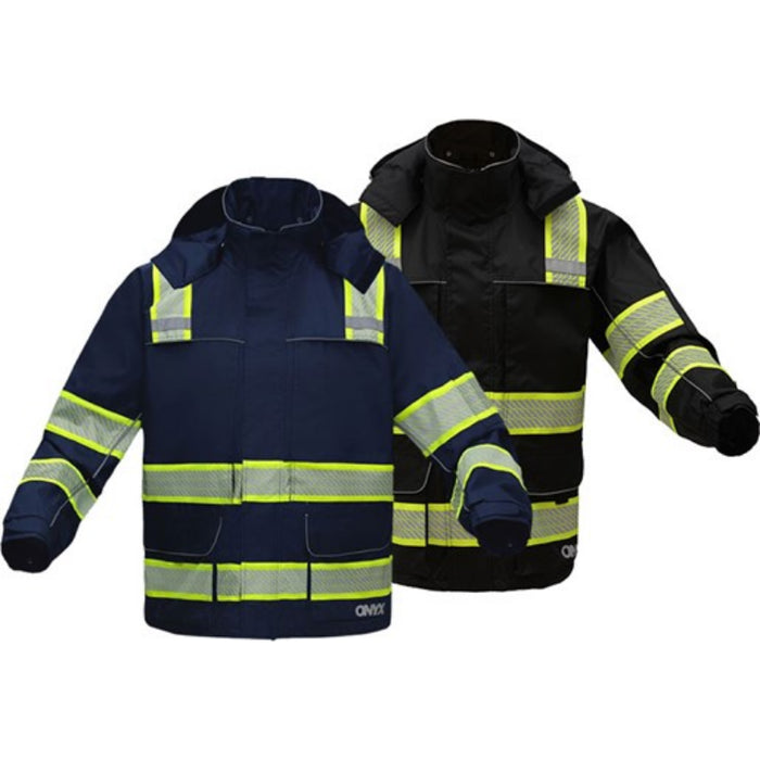 GSS Safety ONYX High Visibility NON-ANSI Rip Stop Rain Jacket with Teflon Coating - 6502/6503