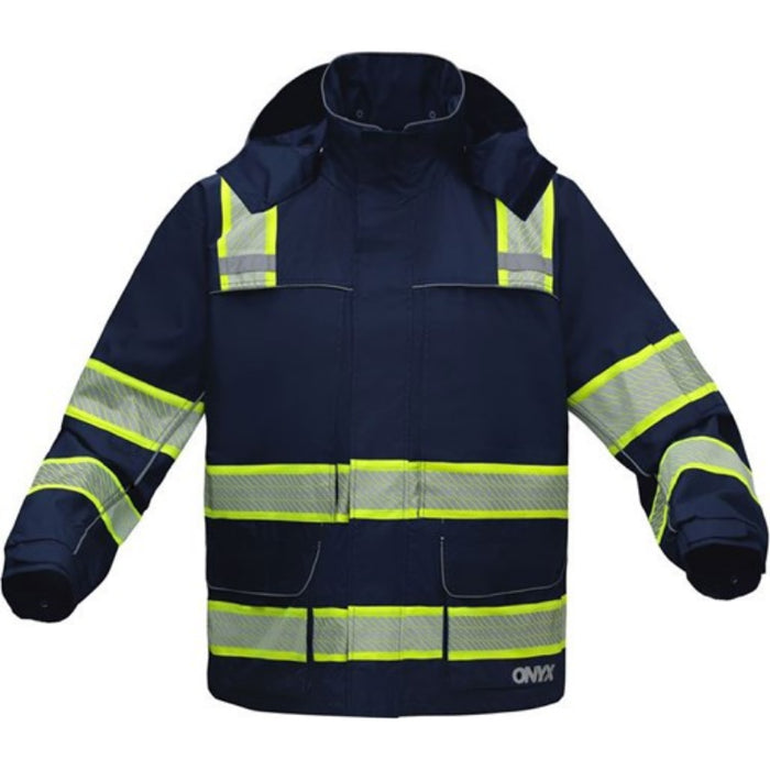 GSS Safety ONYX High Visibility NON-ANSI Rip Stop Rain Jacket with Teflon Coating - 6502/6503