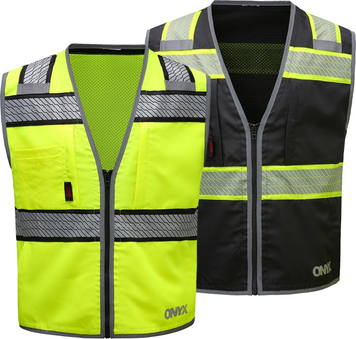 GSS Safety ONYX Standard Safety ANSI Class 2 Type R Vest with Contrasting Trim - 1515/1517