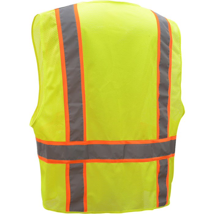 GSS Safety Premium Multi-Purpose Two Tone Mesh Zipper ANSI Class 2 Type R Vest - 1501/1502