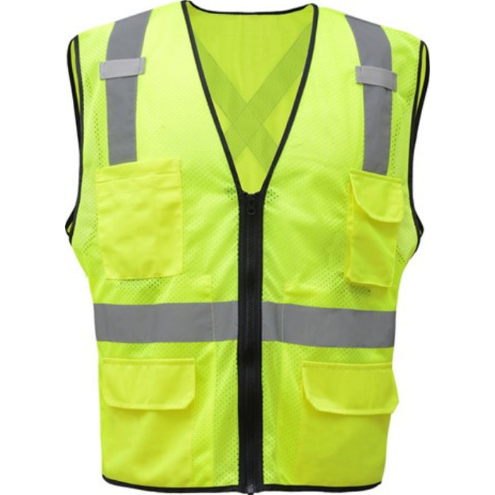 GSS Safety Premium Utility Safety Vest with X-Back ANSI Class 2 Type R - 1605