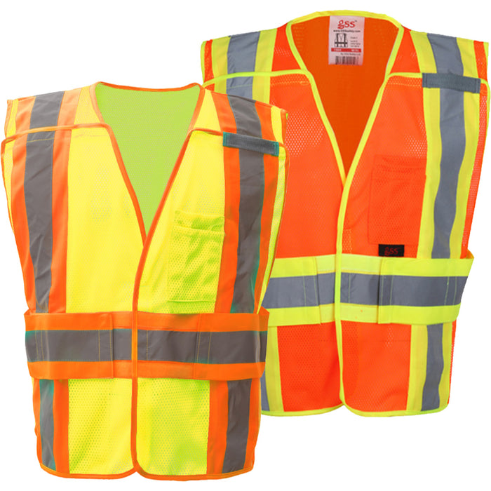 GSS Safety Standard ANSI Class 2 Type R Expandable Breakaway Vest - 1803/1804