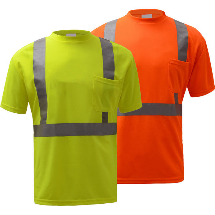 GSS Safety Standard High Visibility Moisture Wicking ANSI Class 2 T-Shirt - 5001/5002