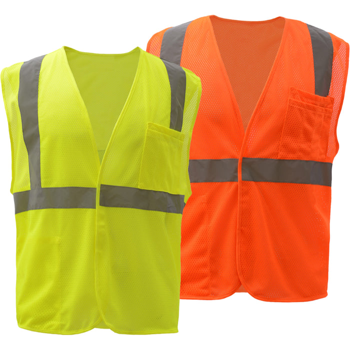 GSS Safety Standard Mesh Hook & Loop ANSI Class 2 Type R Safety Vest - 1003/1004