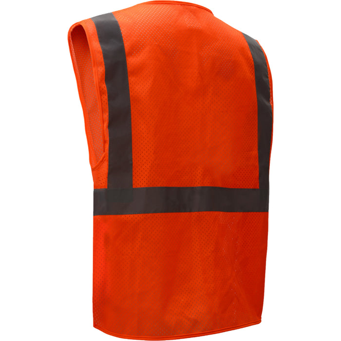 GSS Safety Standard Mesh Zipper ANSI Class 2 Type R Safety Vest with ID Pocket - 1009/1010