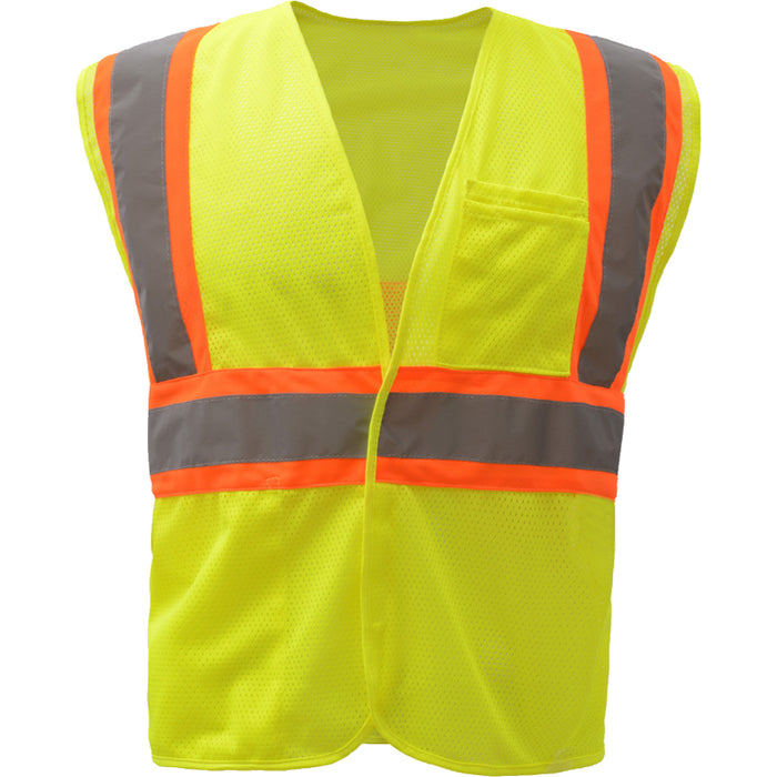 GSS Safety Standard Two Tone Mesh Hook & Loop ANSI Class 2 Type R Safety Vest - 1007/1008