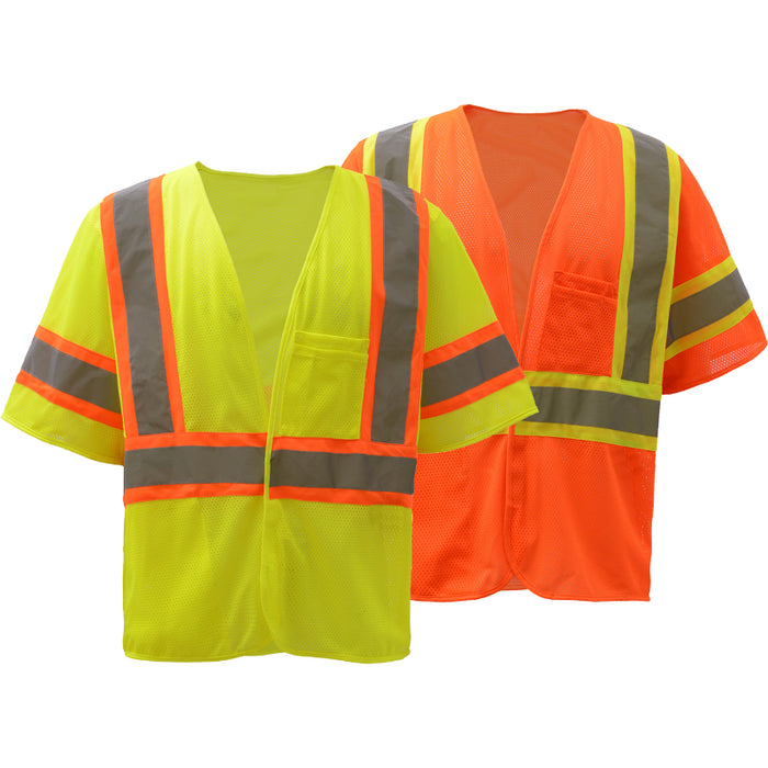 GSS Safety Mesh Hook & Loop ANSI Class 3 Type R Safety Vest -  2007/2008